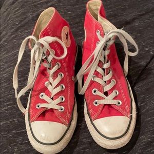 RED converse hi-top.
